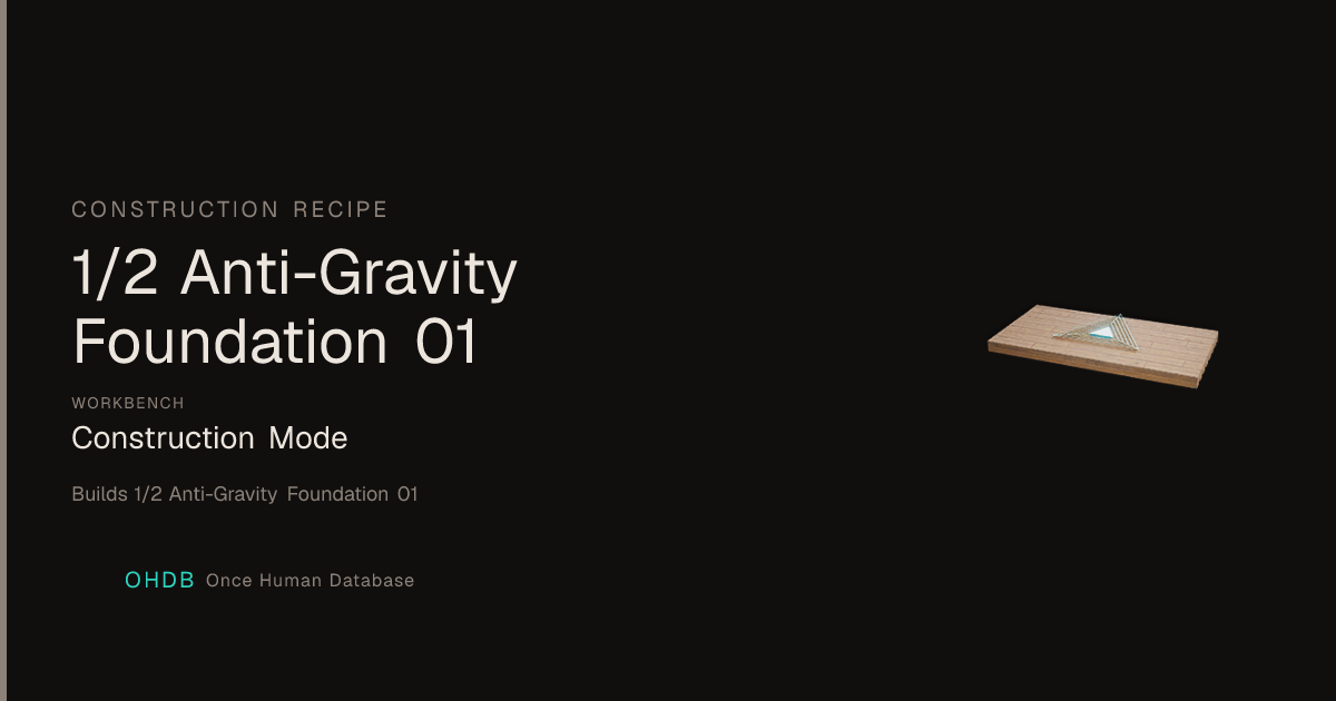 1/2 Anti-Gravity Foundation 01