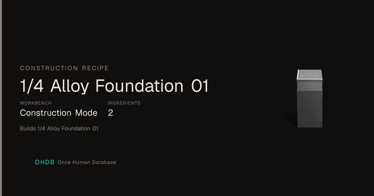 1/4 Alloy Foundation 01
