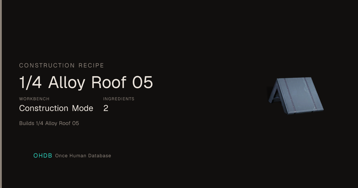 1/4 Alloy Roof 05