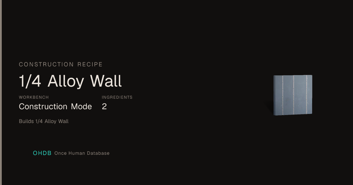 1/4 Alloy Wall
