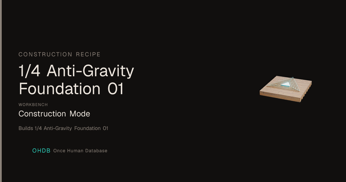 1/4 Anti-Gravity Foundation 01