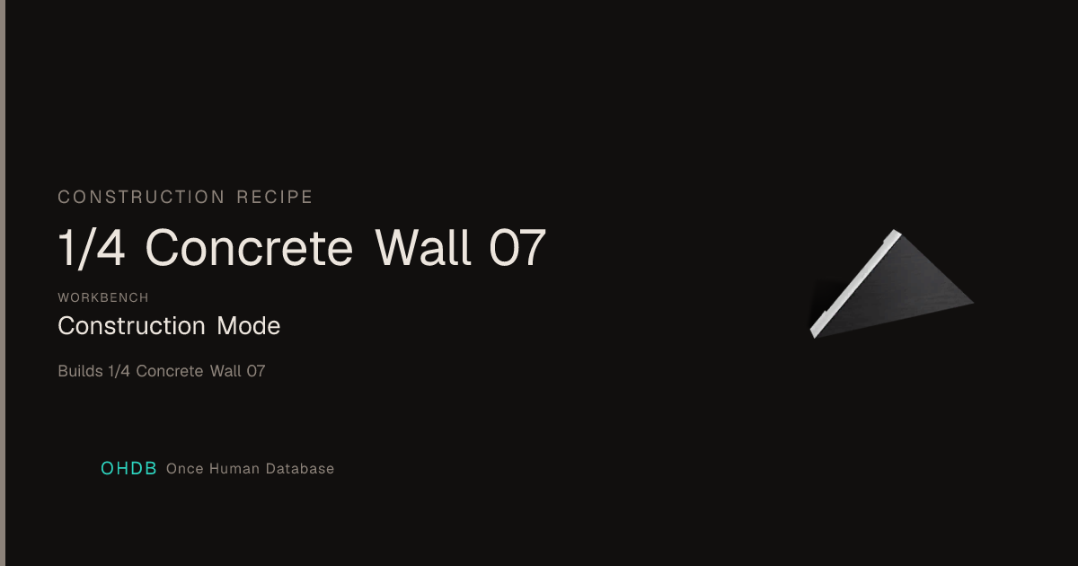 1/4 Concrete Wall 07