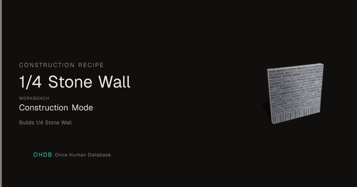 1/4 Stone Wall