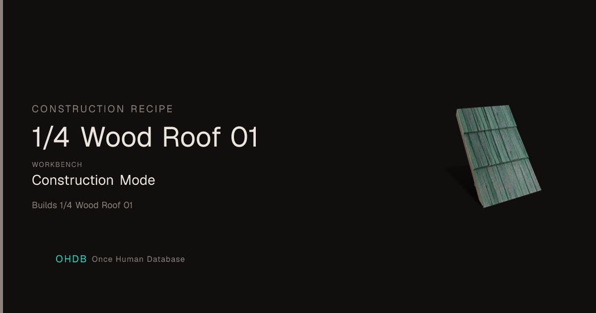 1/4 Wood Roof 01