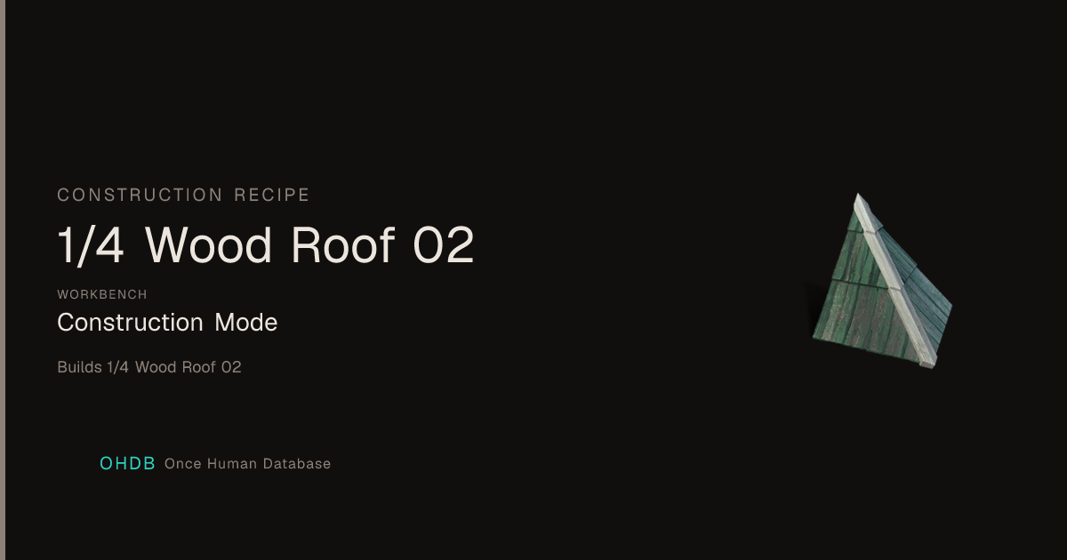 1/4 Wood Roof 02