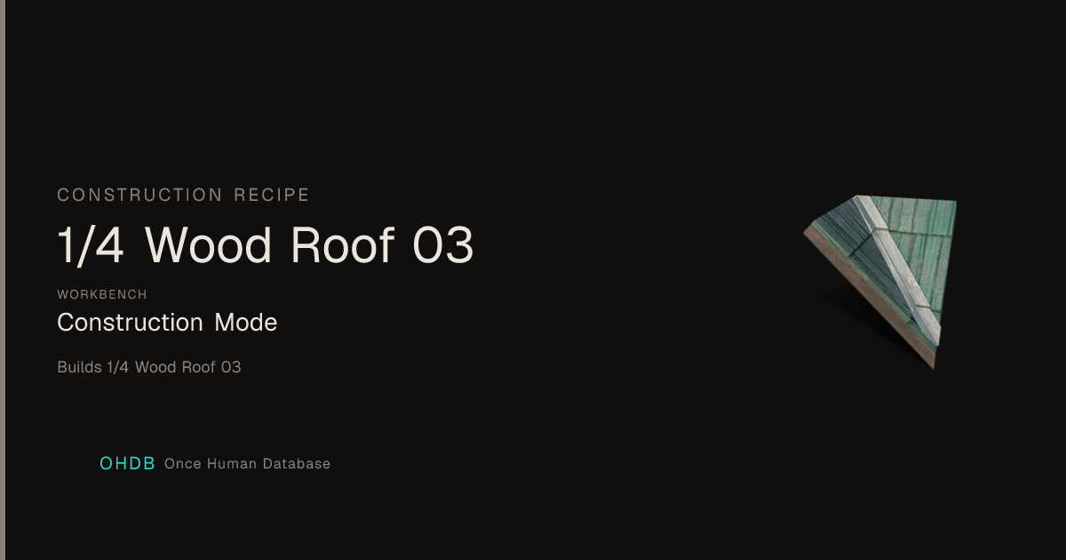 1/4 Wood Roof 03