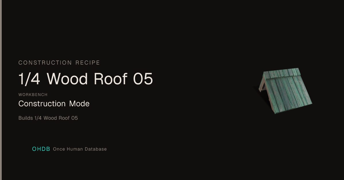 1/4 Wood Roof 05