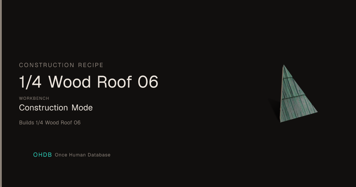 1/4 Wood Roof 06