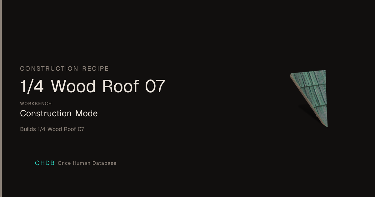 1/4 Wood Roof 07
