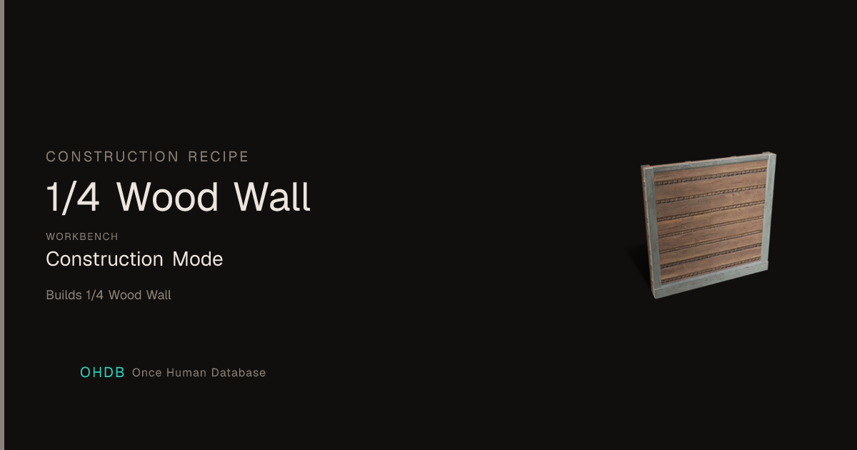 1/4 Wood Wall