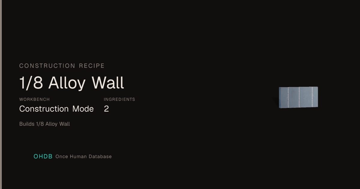 1/8 Alloy Wall