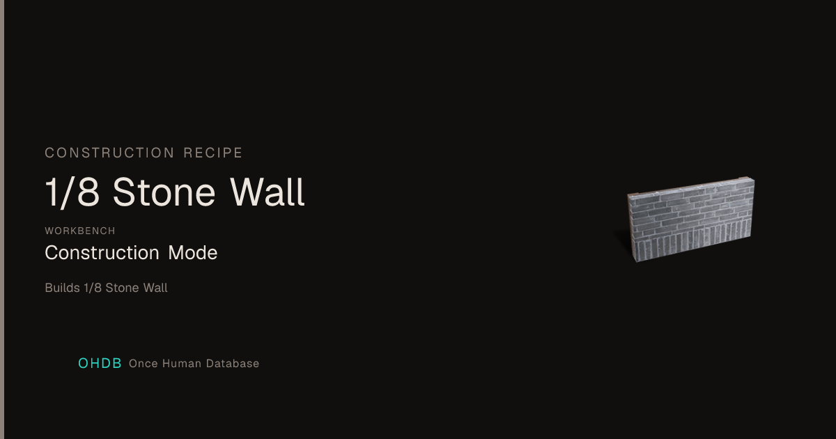 1/8 Stone Wall