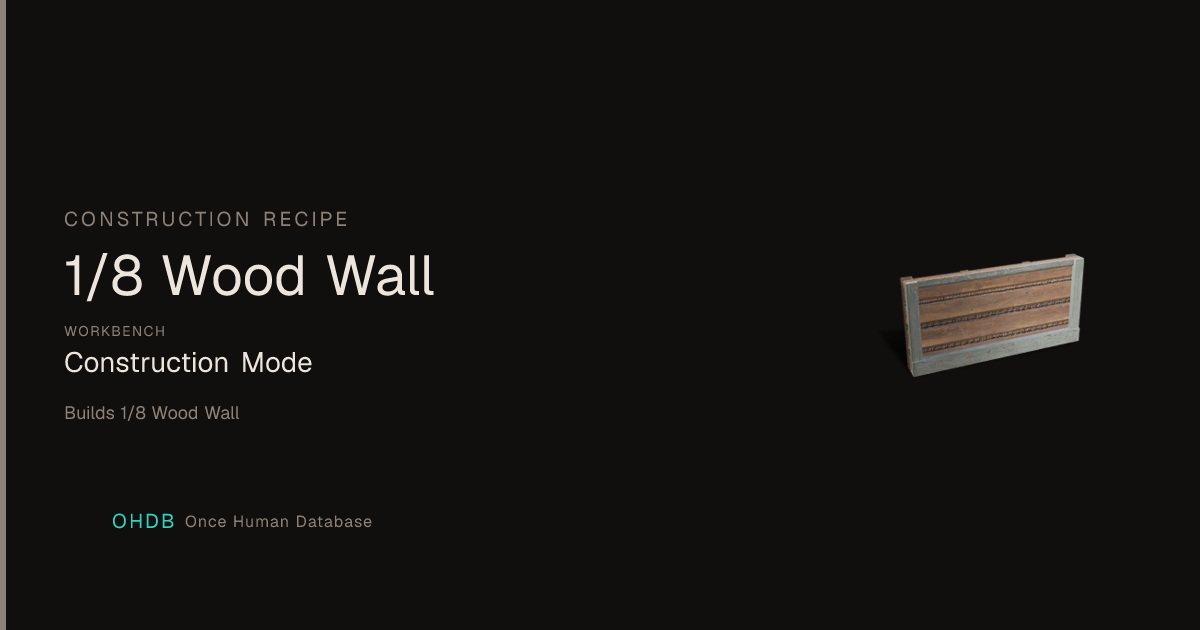 1/8 Wood Wall