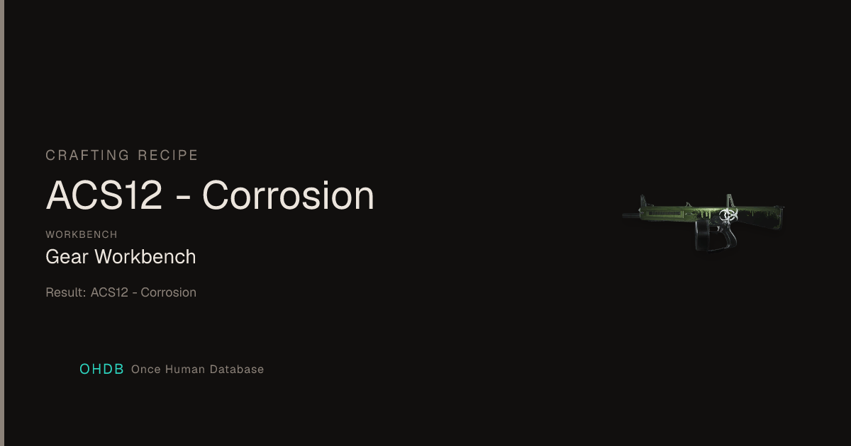 ACS12 - Corrosion