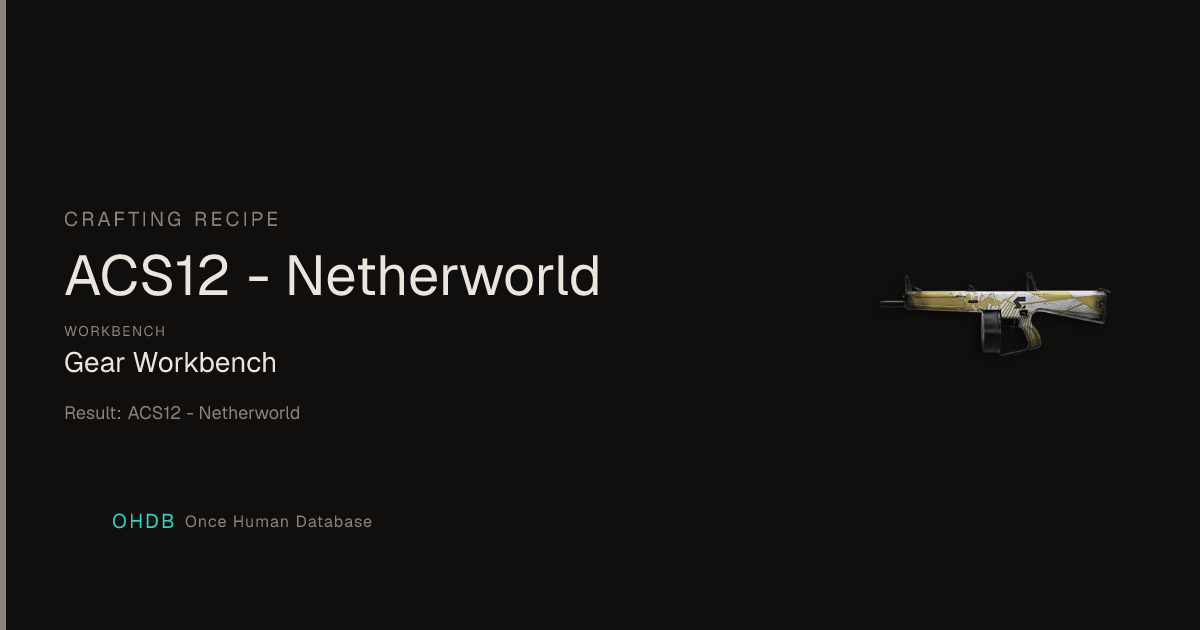ACS12 - Netherworld