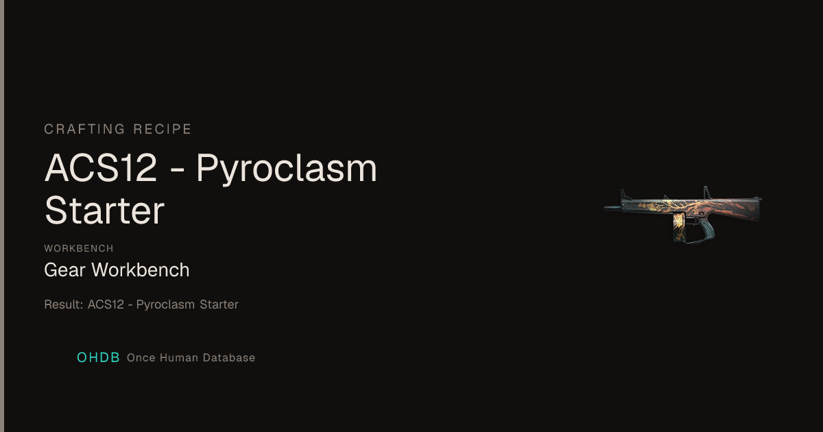 ACS12 - Pyroclasm Starter
