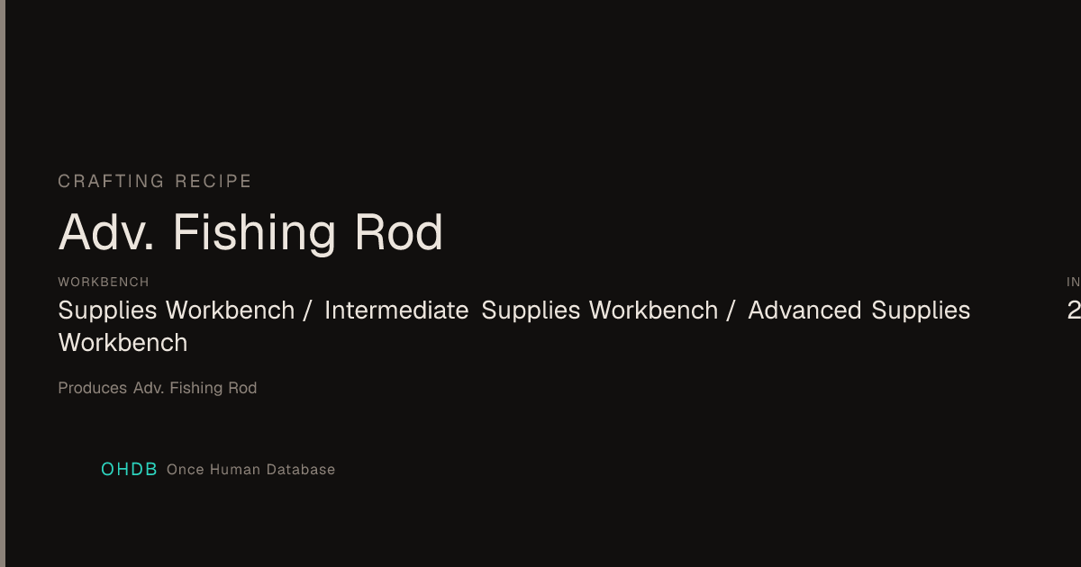 Adv. Fishing Rod