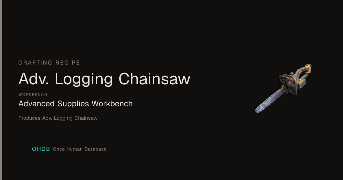 Adv. Logging Chainsaw