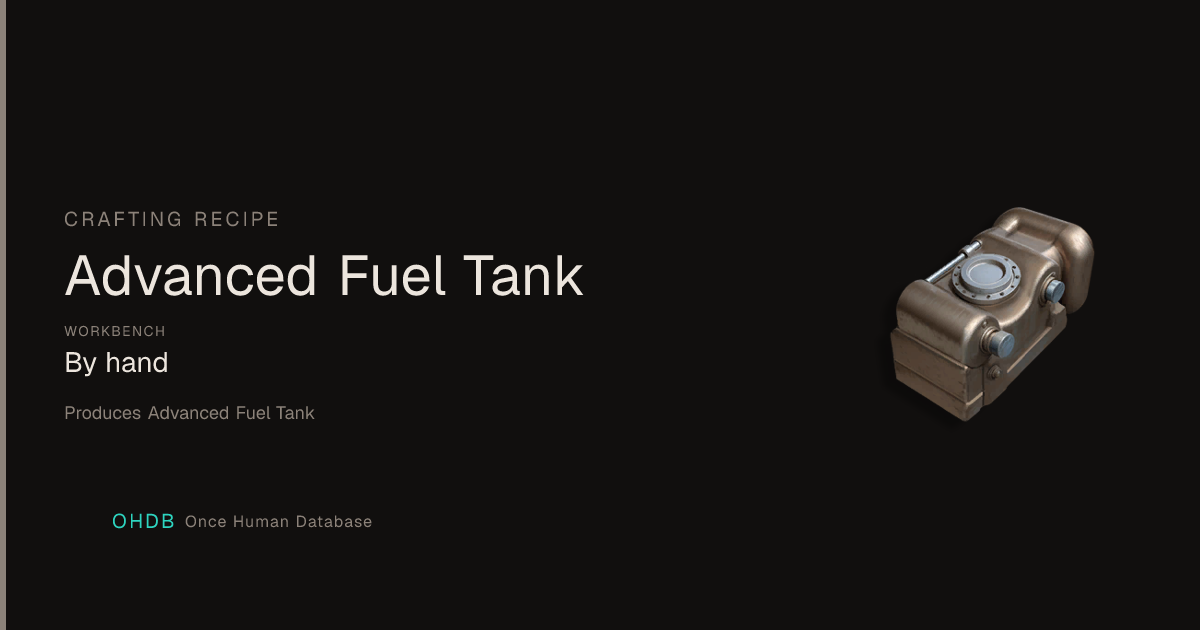 Advanced Fuel Tank