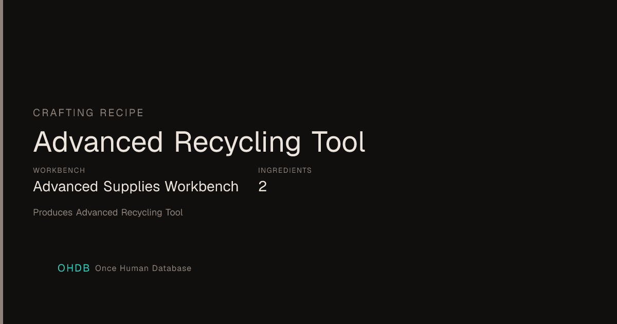 Advanced recycling tool