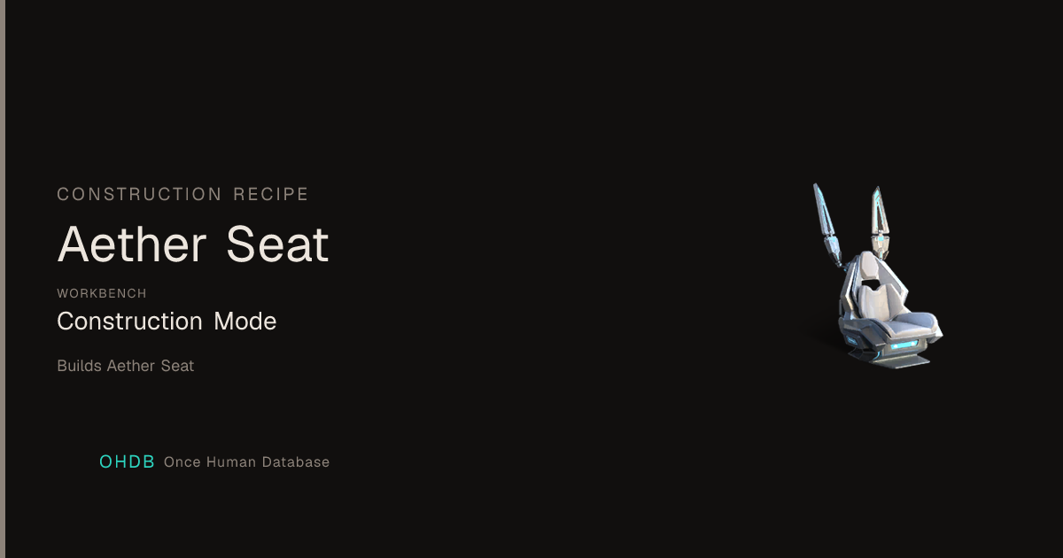Aether Seat