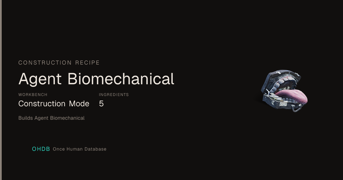 Agent Biomechanical