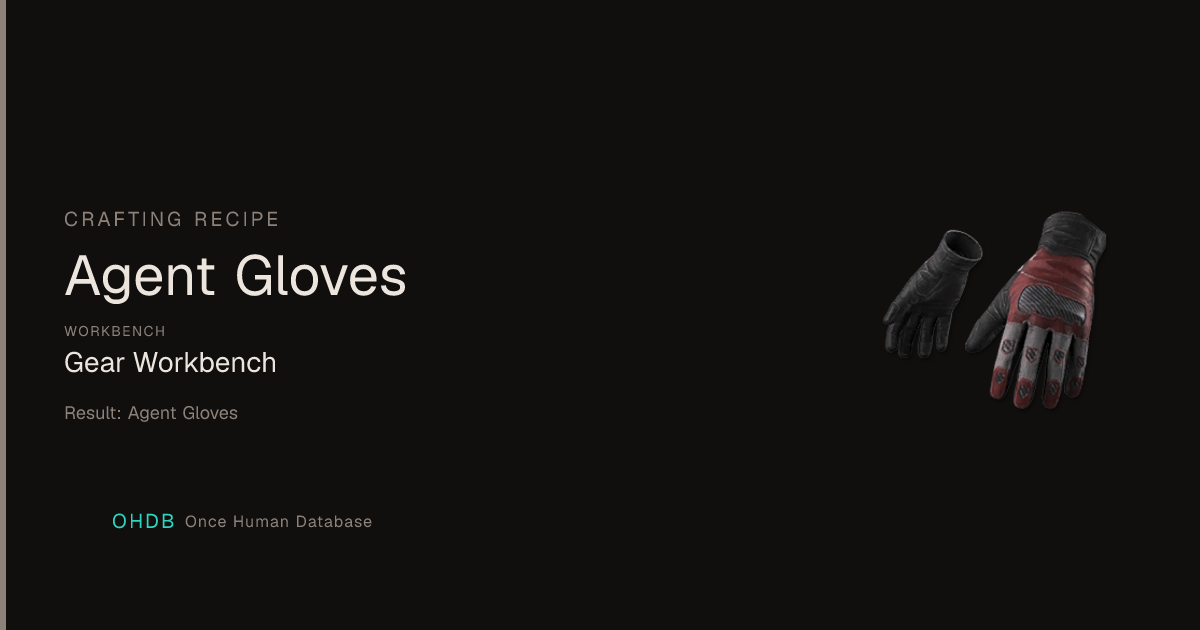Agent Gloves