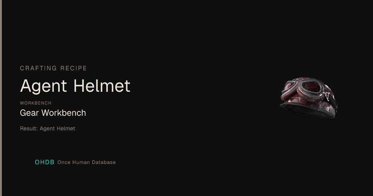 Agent Helmet