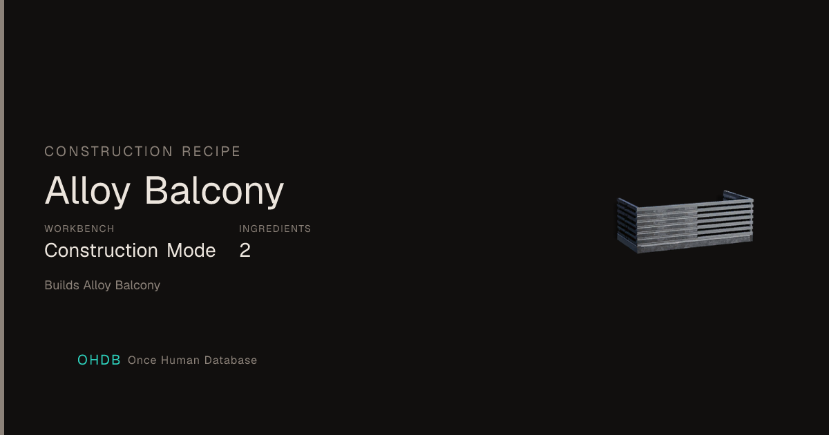 Alloy Balcony