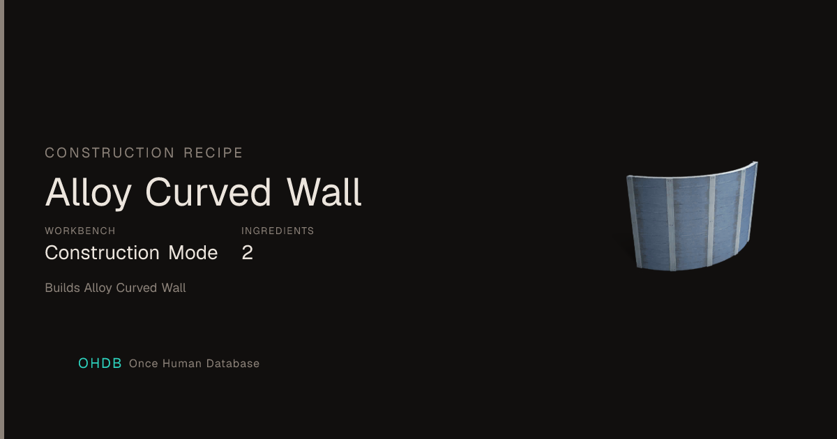 Alloy Curved Wall