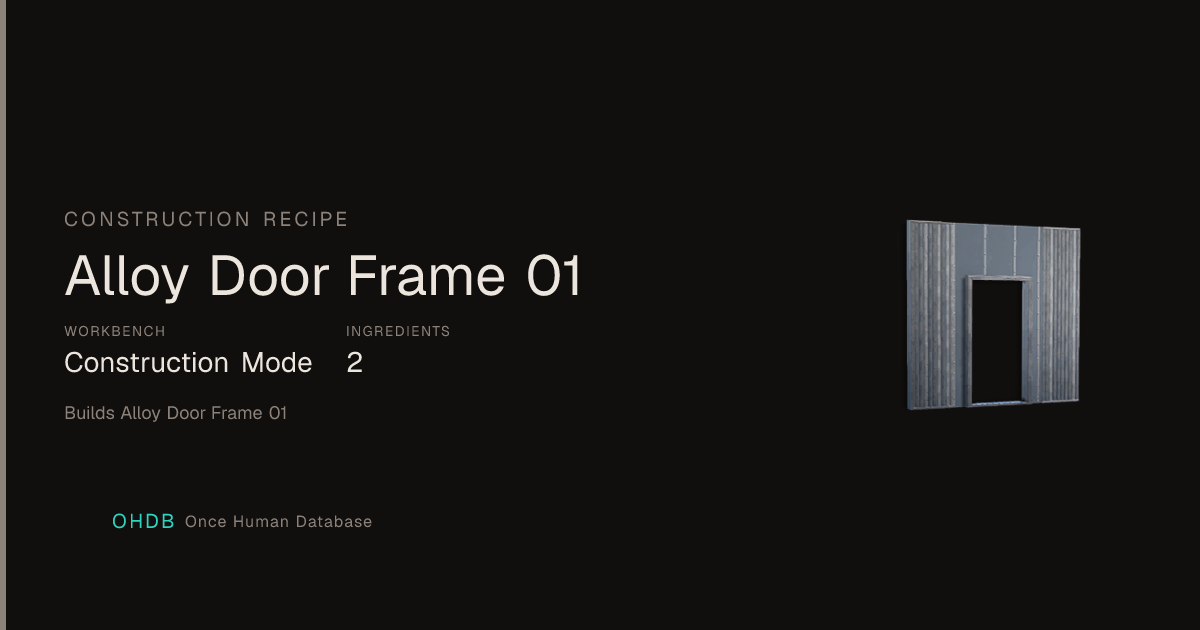 Alloy Door Frame 01