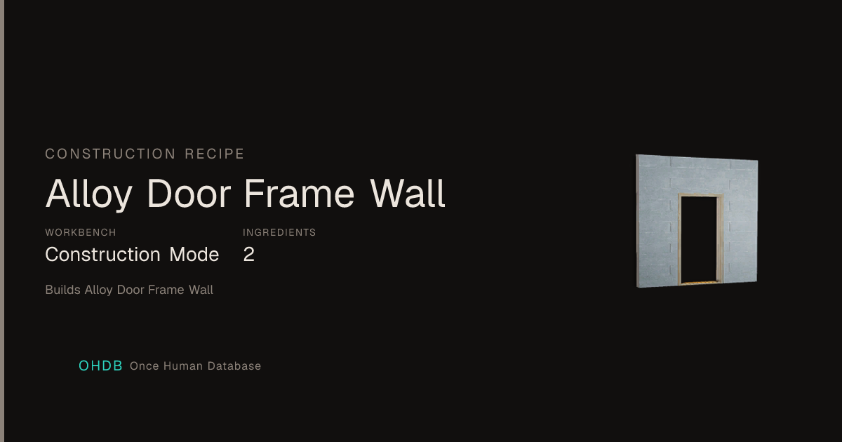 Alloy Door Frame Wall