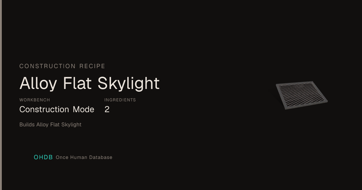 Alloy Flat Skylight