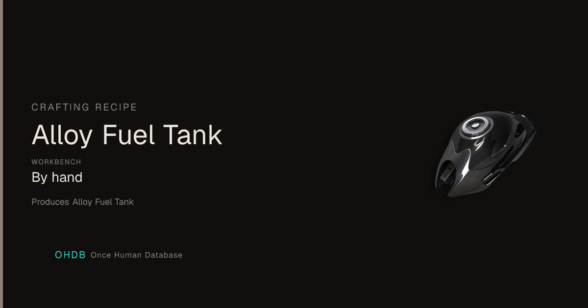 Alloy Fuel Tank