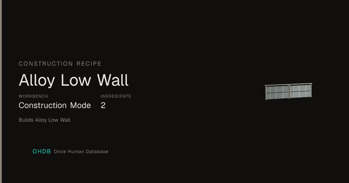 Alloy Low Wall