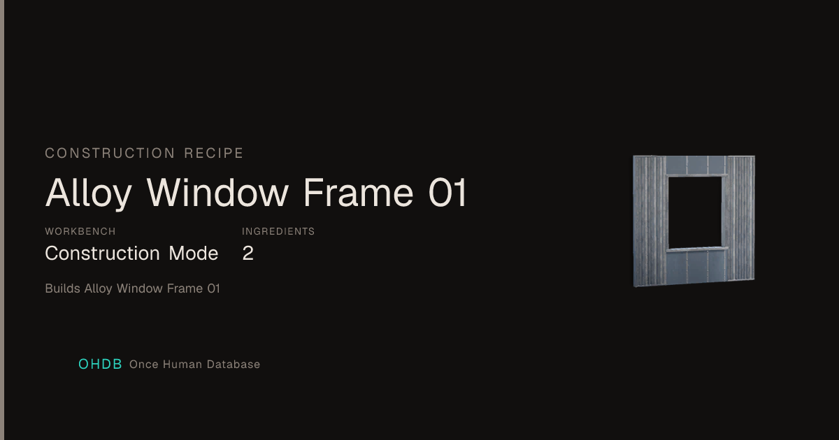 Alloy Window Frame 01