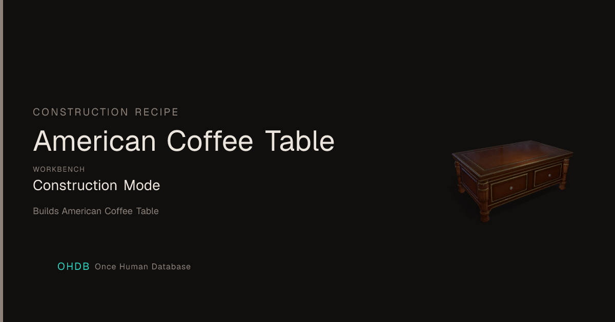 American Coffee Table