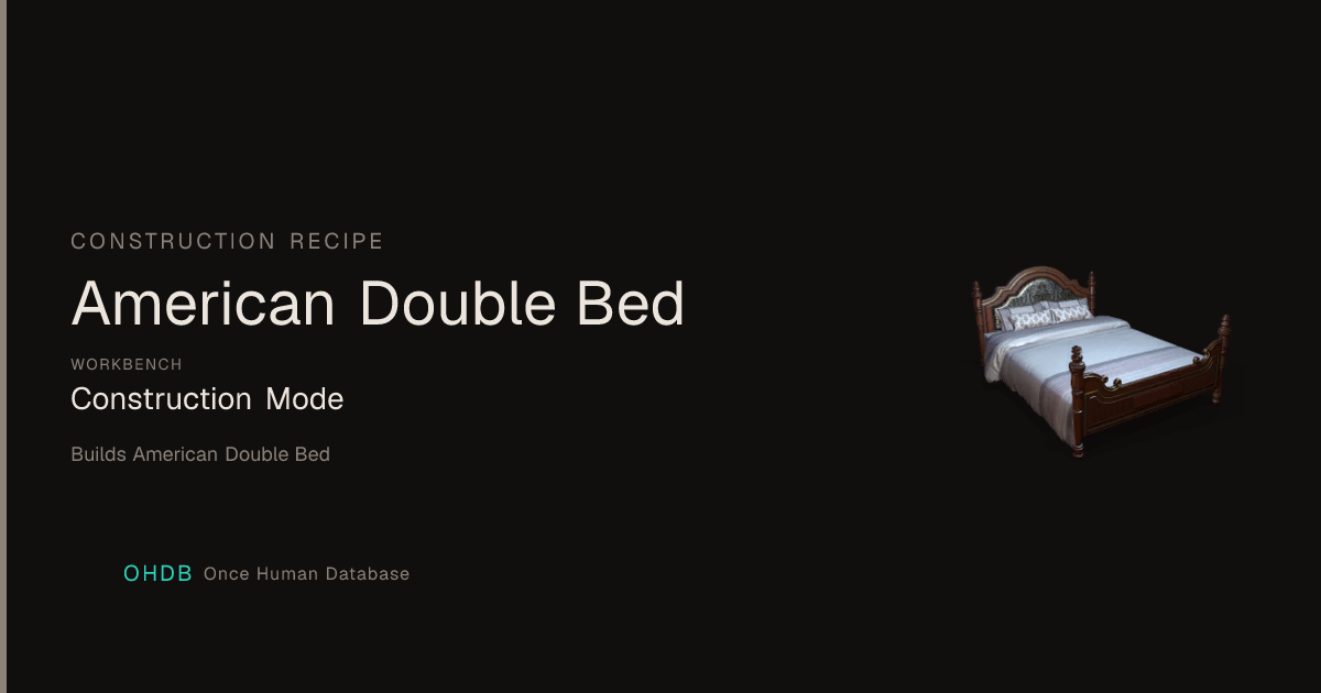 American Double Bed