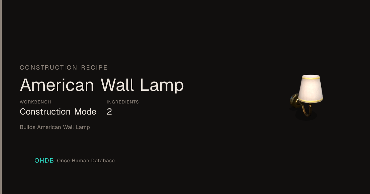 American Wall Lamp