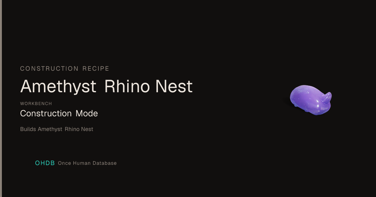 Amethyst Rhino Nest