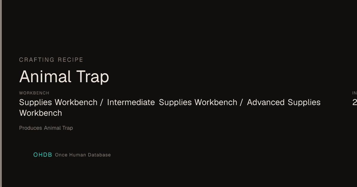 Animal Trap