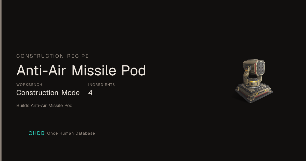 Anti-Air Missile Pod