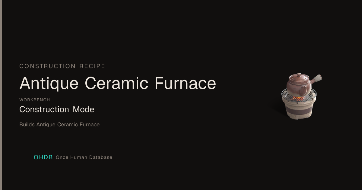 Antique Ceramic Furnace