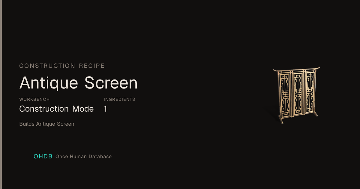 Antique Screen