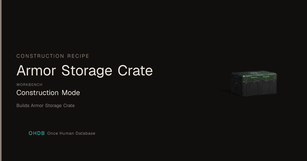 Armor Storage Crate