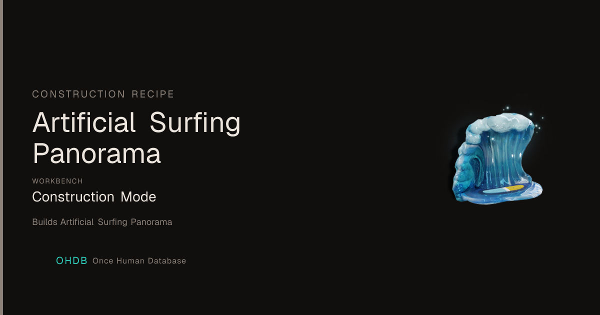 Artificial Surfing Panorama
