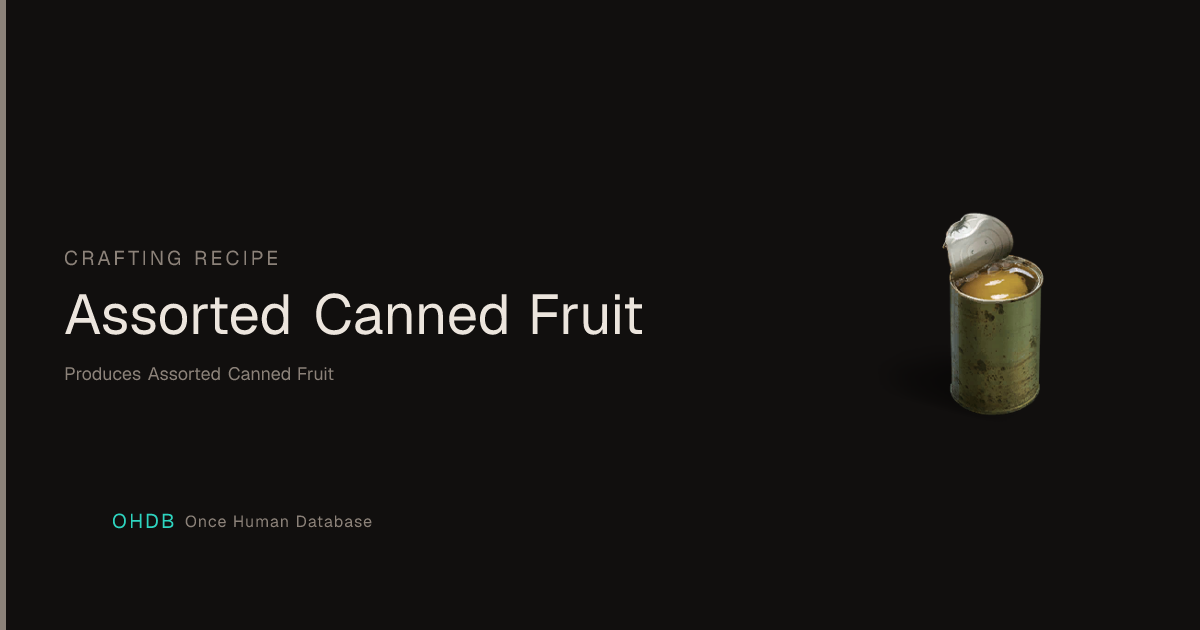 Assorted Canned Fruit