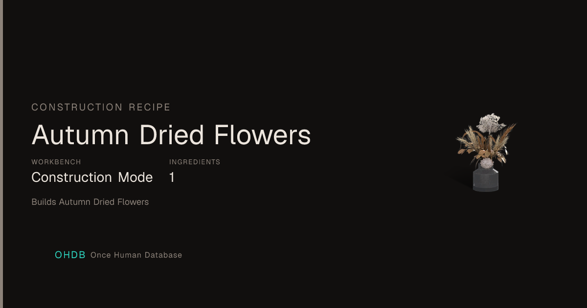 Autumn Dried Flowers