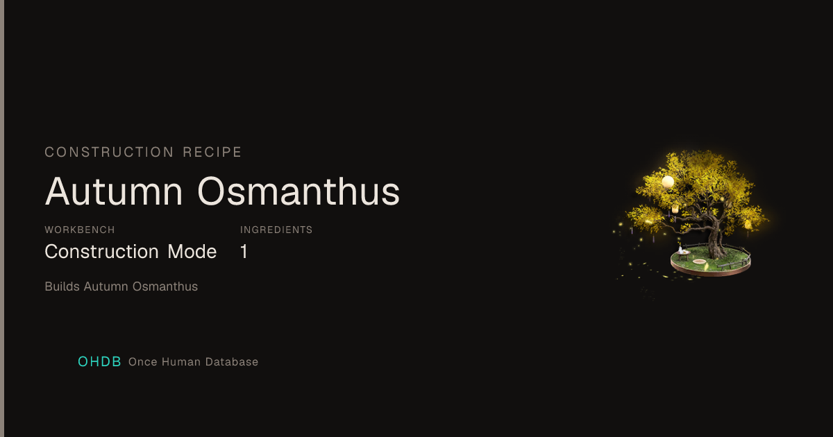 Autumn Osmanthus