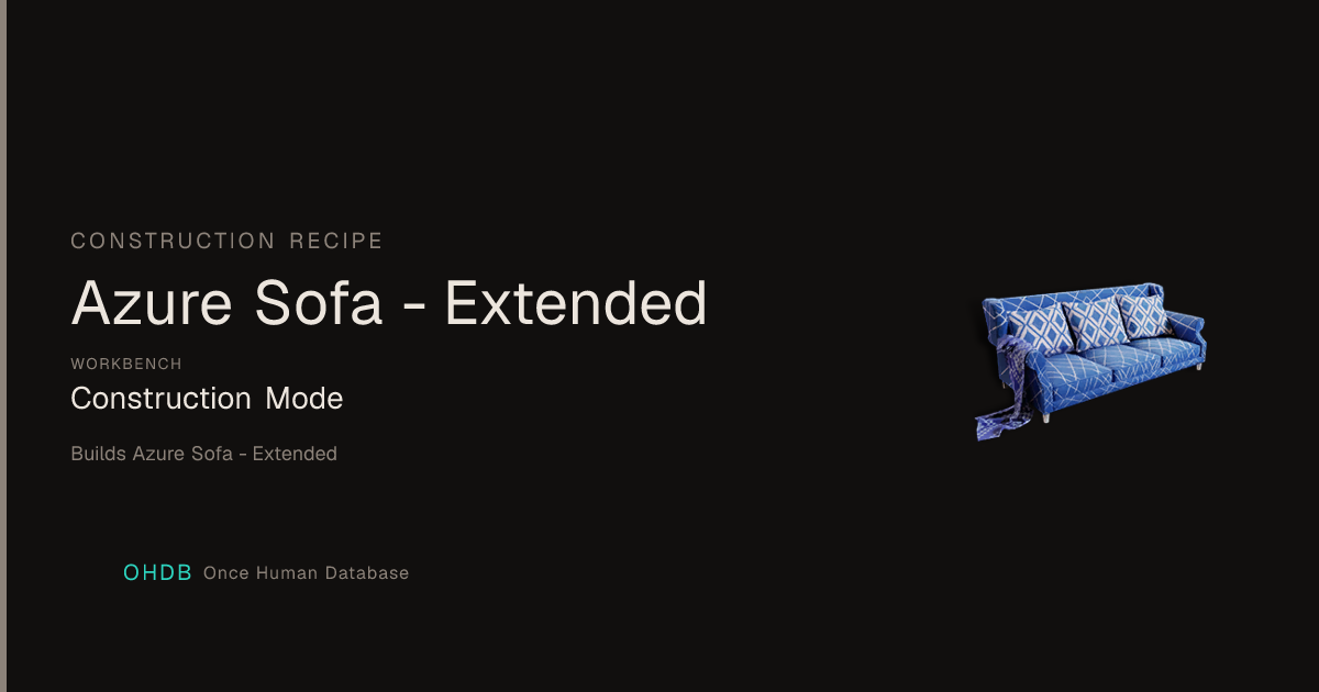 Azure Sofa - Extended